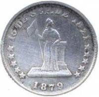 (№1879km43) Монета Гондурас 1879 год 5 Centavos